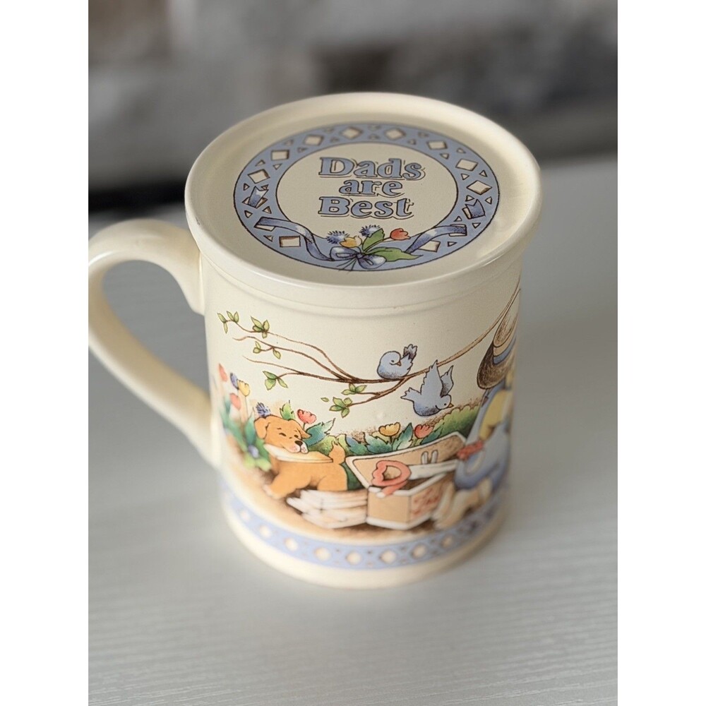 Country Kids “Dads Are Best” Coffee Mug & Coaster Set (2 of 6) 1990 Watkins Inc